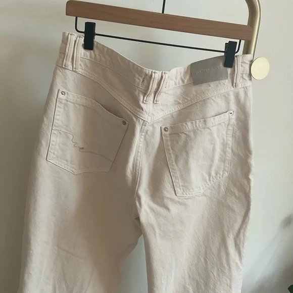 Free People We The Free Tennessee Low-Rise Boyfriend Jeans Size 30 Ecru - Picture 11 of 16